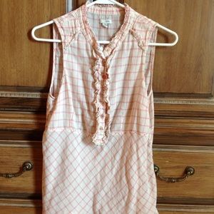 Cream & Pink Striped Top